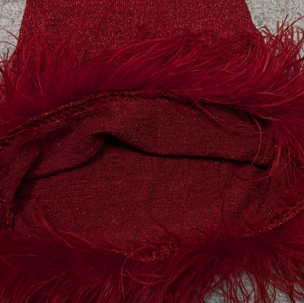 Vintage feather handmade dress - Picture 9 of 10